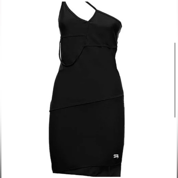 BALENCIAGA ASYMMETRICAL MINI DRESS - black- size 40 - large - NWT - Picture 4 of 10